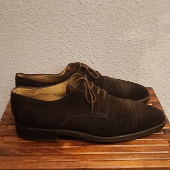 Mitchells Westport Men's Brown Oxford Seude Lace-Up Dress Shoes